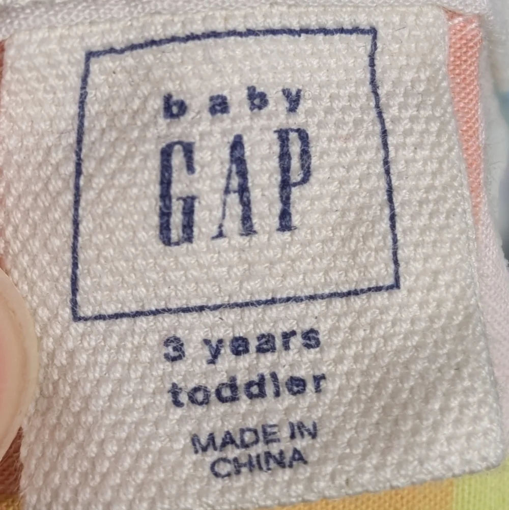 ✨3/$15 Baby GAP Peach Blue Green White Striped Long Sleeve Collared Button Up 3